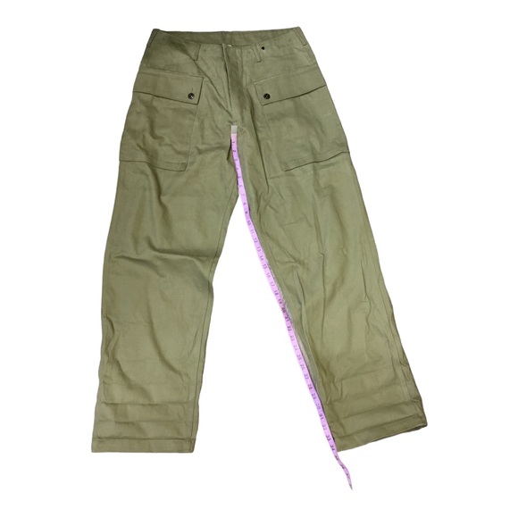 VINTAGE U.S MARINE CORP. OLIVE ULITIY CARGO PANTS Size 36 wool y2k military - Picture 7 of 7